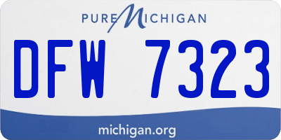 MI license plate DFW7323