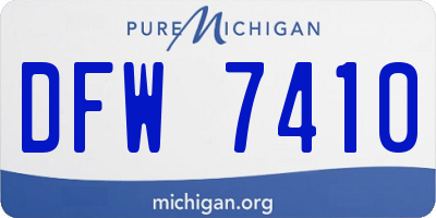 MI license plate DFW7410