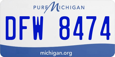 MI license plate DFW8474