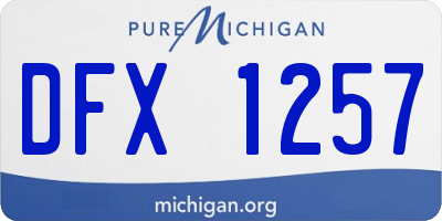 MI license plate DFX1257