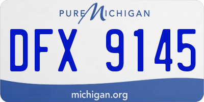 MI license plate DFX9145