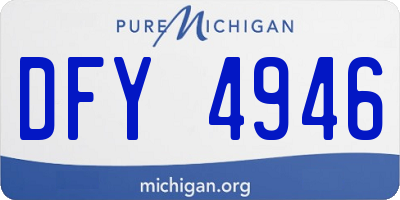 MI license plate DFY4946