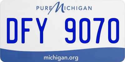 MI license plate DFY9070