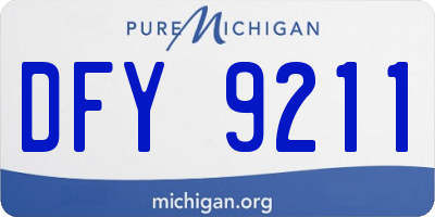 MI license plate DFY9211