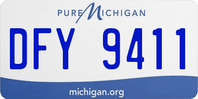 MI license plate DFY9411
