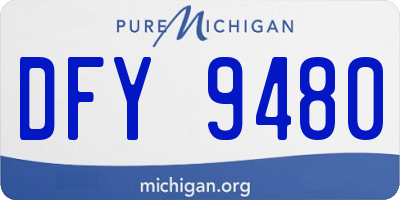 MI license plate DFY9480