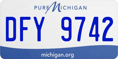 MI license plate DFY9742