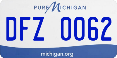 MI license plate DFZ0062