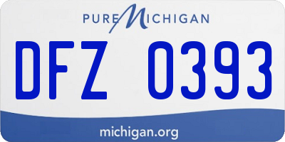MI license plate DFZ0393
