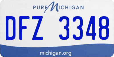 MI license plate DFZ3348