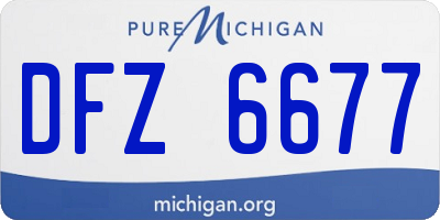 MI license plate DFZ6677