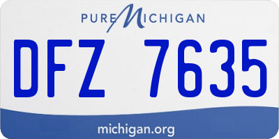 MI license plate DFZ7635