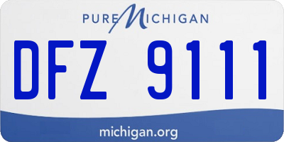 MI license plate DFZ9111