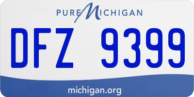 MI license plate DFZ9399