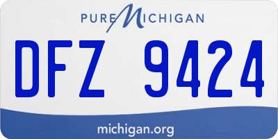 MI license plate DFZ9424