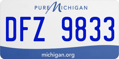 MI license plate DFZ9833