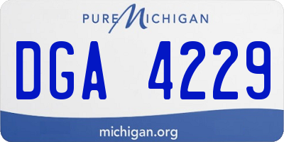 MI license plate DGA4229