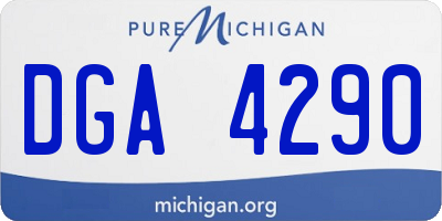 MI license plate DGA4290