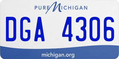 MI license plate DGA4306