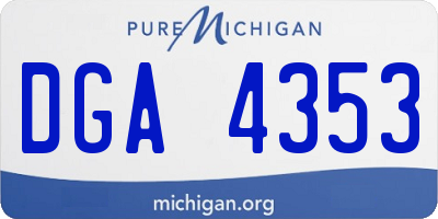 MI license plate DGA4353
