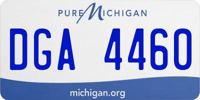 MI license plate DGA4460
