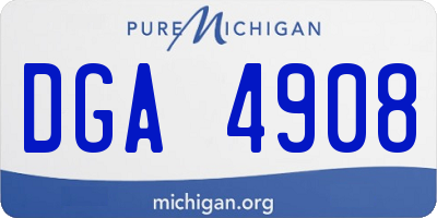 MI license plate DGA4908
