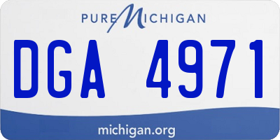 MI license plate DGA4971