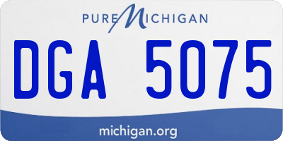 MI license plate DGA5075