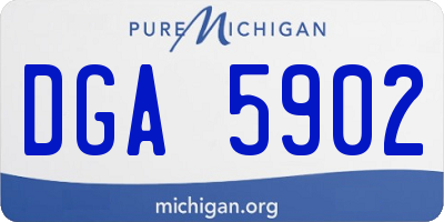 MI license plate DGA5902