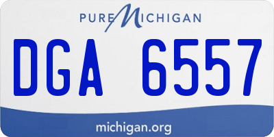 MI license plate DGA6557