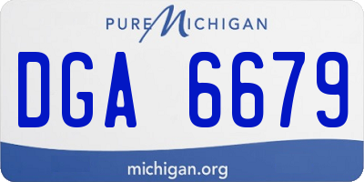 MI license plate DGA6679