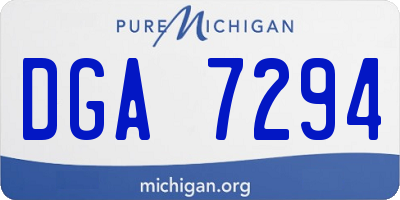MI license plate DGA7294