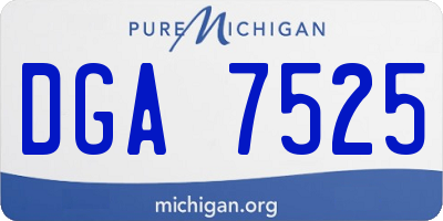 MI license plate DGA7525