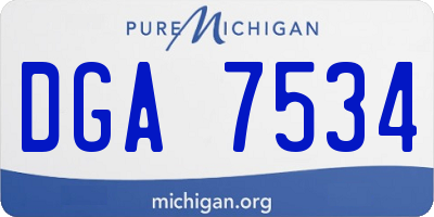 MI license plate DGA7534
