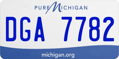 MI license plate DGA7782