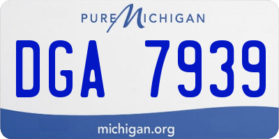 MI license plate DGA7939