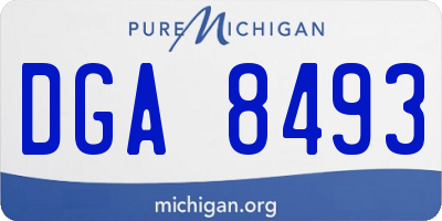 MI license plate DGA8493