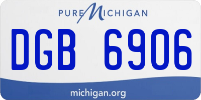 MI license plate DGB6906