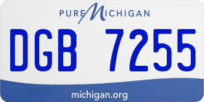 MI license plate DGB7255