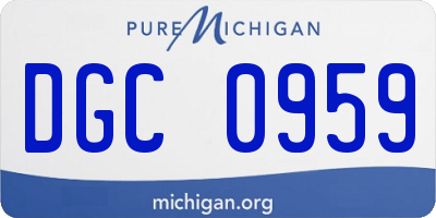 MI license plate DGC0959