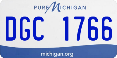 MI license plate DGC1766
