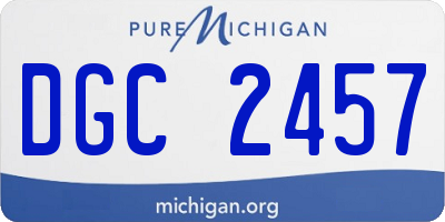 MI license plate DGC2457