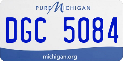 MI license plate DGC5084