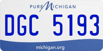 MI license plate DGC5193