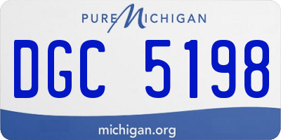 MI license plate DGC5198