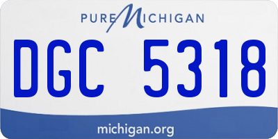 MI license plate DGC5318