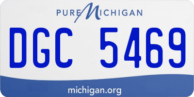 MI license plate DGC5469