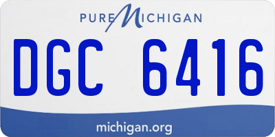 MI license plate DGC6416