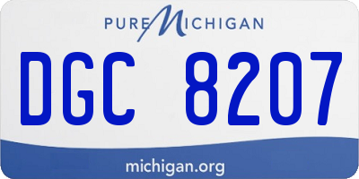 MI license plate DGC8207