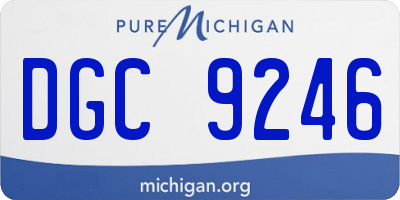 MI license plate DGC9246